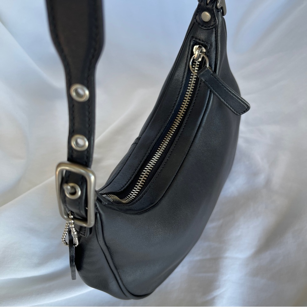 SOLD 🔴 Coach bag zoe 9593 black leather bag vintage RARE shoulder bag - Picture 9 of 17
